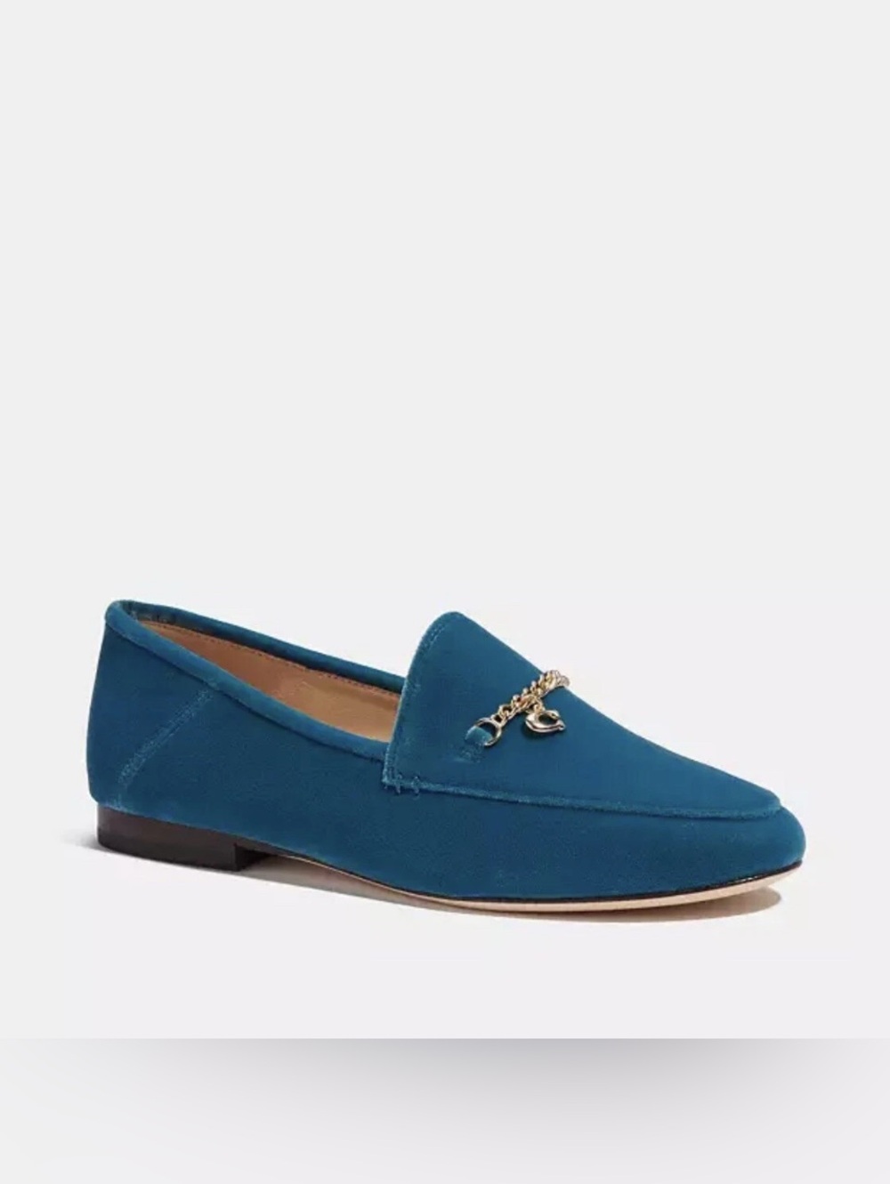 Coach blue velvet Hanna loafers size 7.5